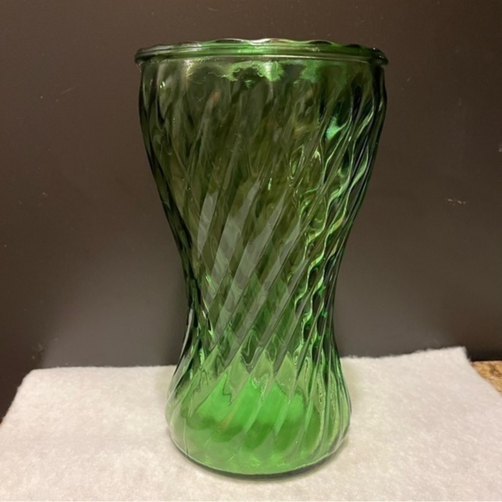 Vintage Randall Vase Green Swirl Pattern 8” - Picture 1 of 15